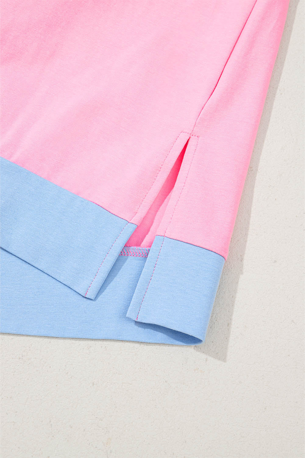 Myosotis Two Tone Half Buttons Collared T Shirt for Women