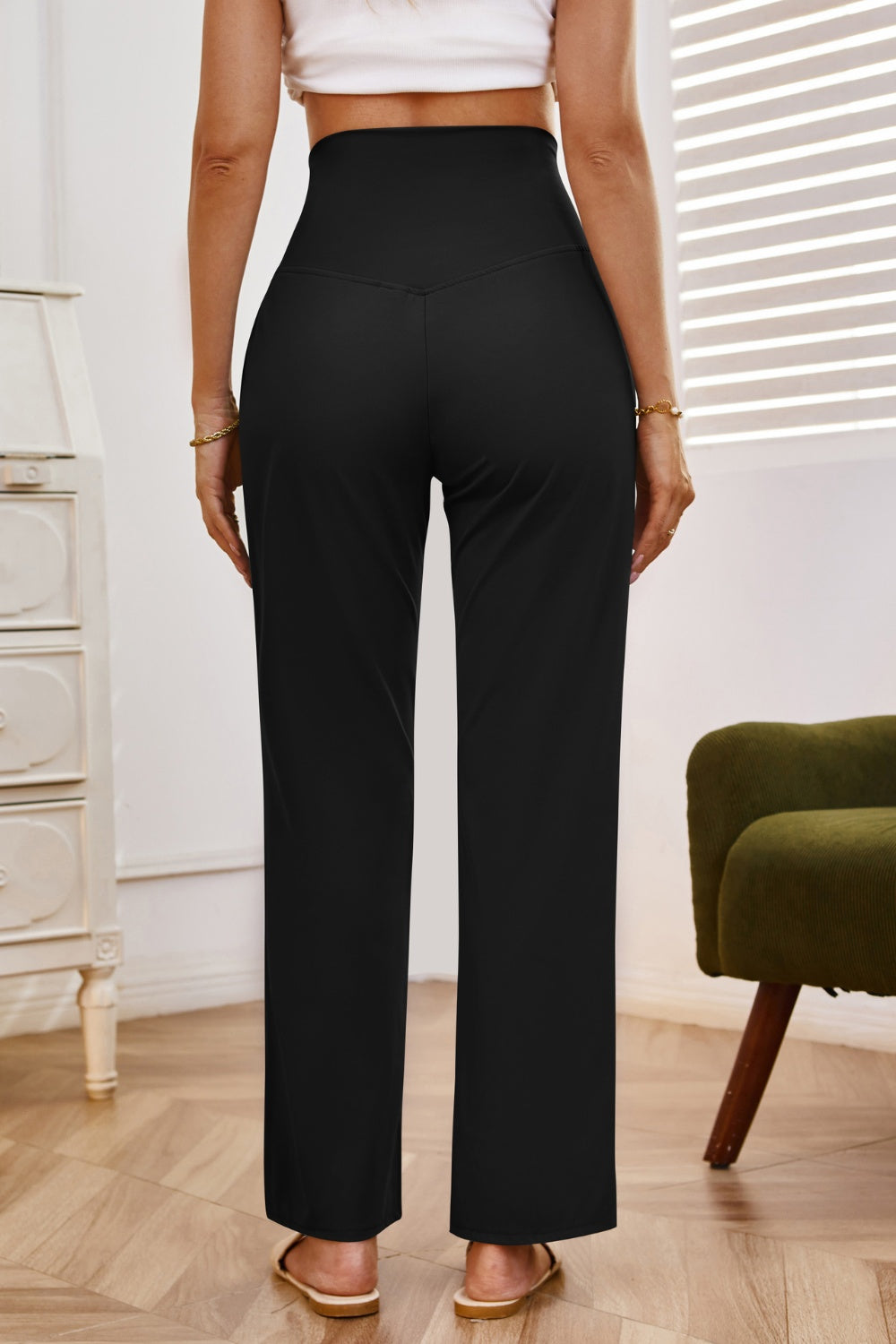 Sculpt & Flow High Waist Wide Leg Pants with Pockets