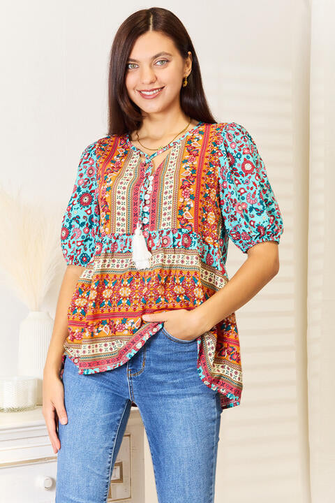 Double Take: Puff Sleeve Babydoll Blouse