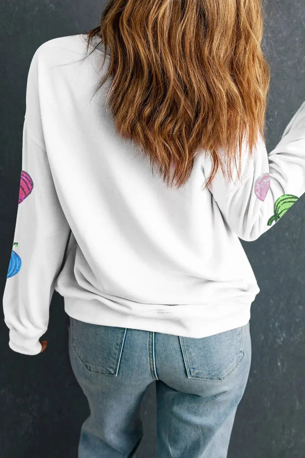 Pumpkin Round Neck Long Sleeve Sweatshirt Coco’s Tee Boutique
