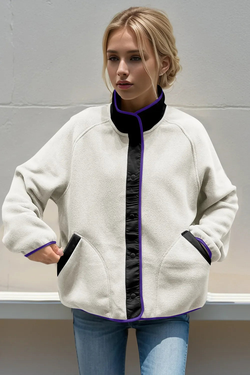 Double Take: Contrast Fleece Jacket