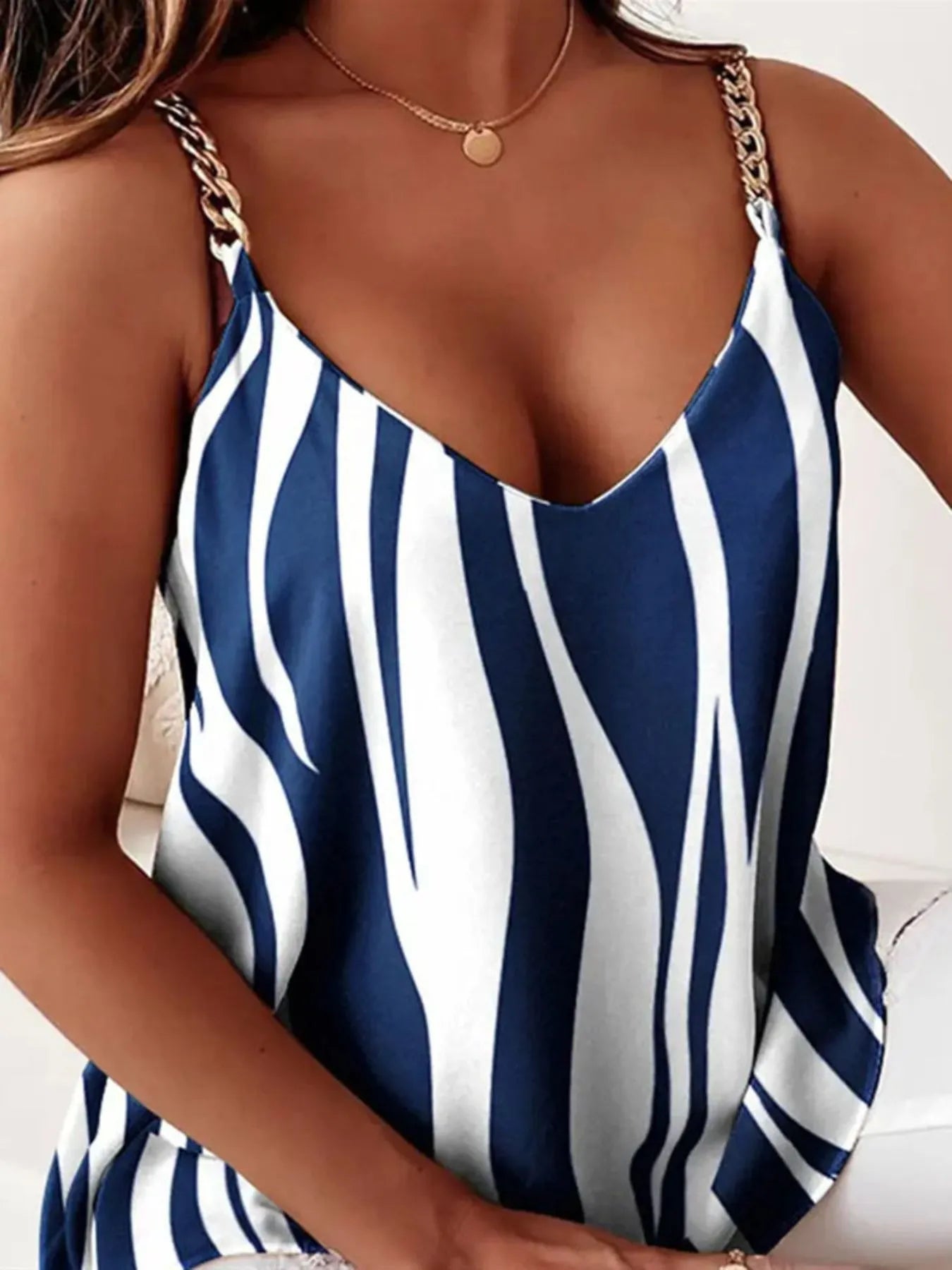 Chain Reaction V-Neck Tank Top