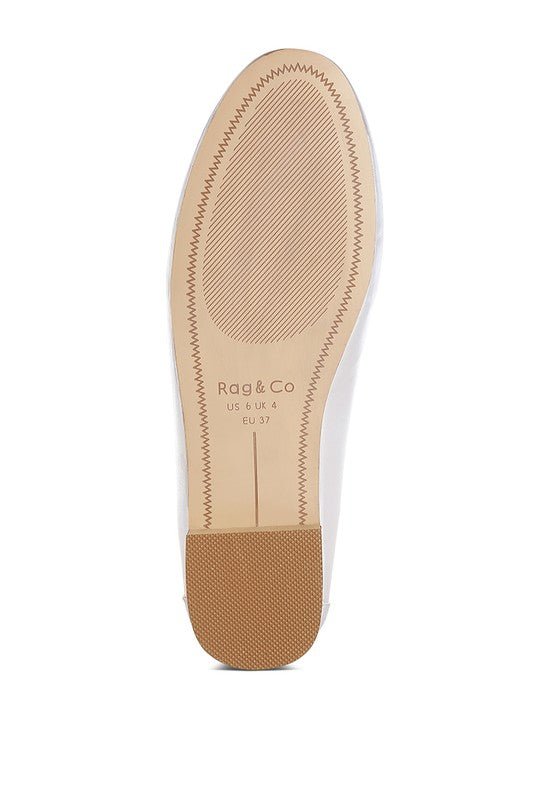 Estafa Horsebit & Studs Metallic Pleather Loafers for Women - Love Salve