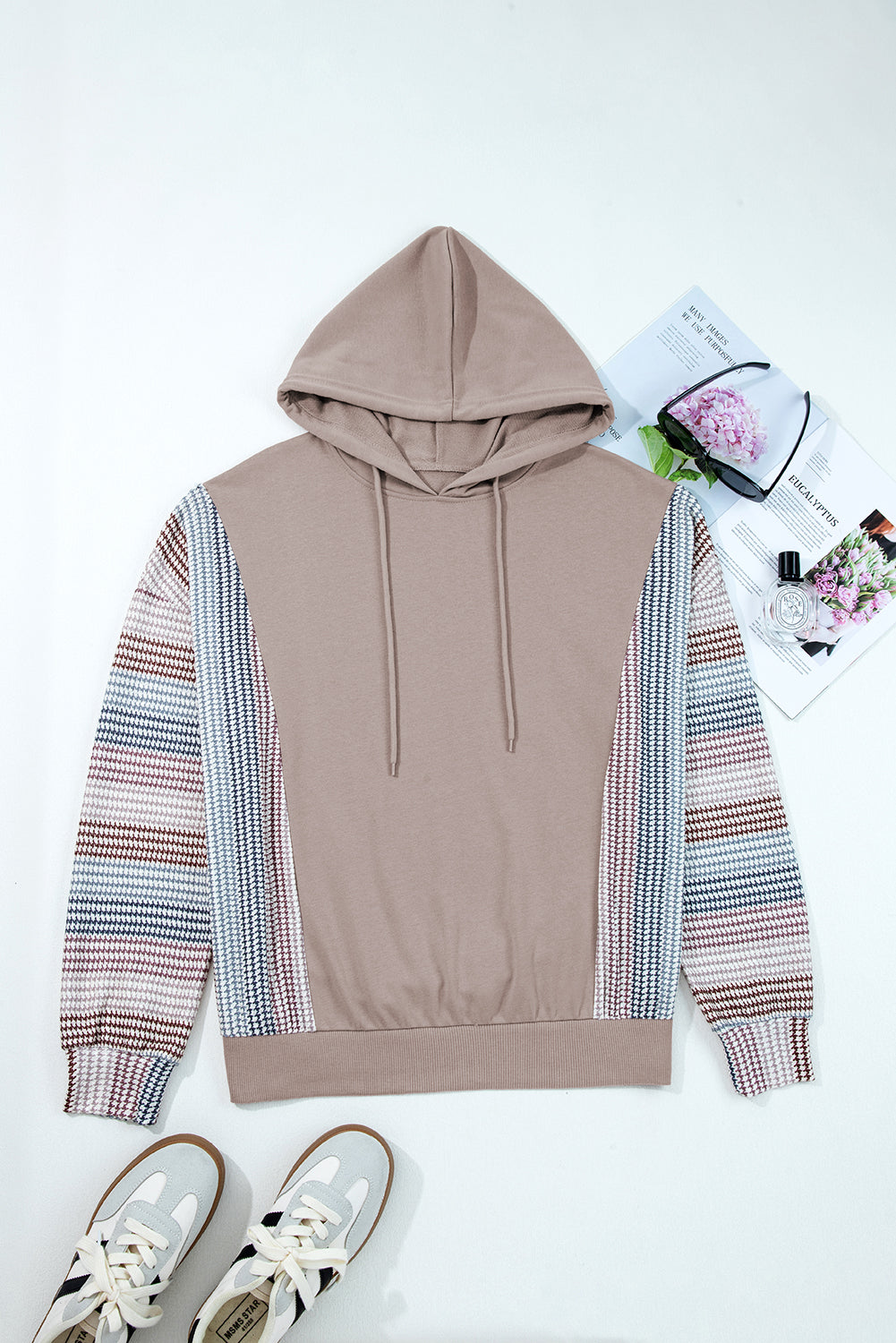 Dune Colorblock Patchwork Baggy Hoodie Oversized Unisex