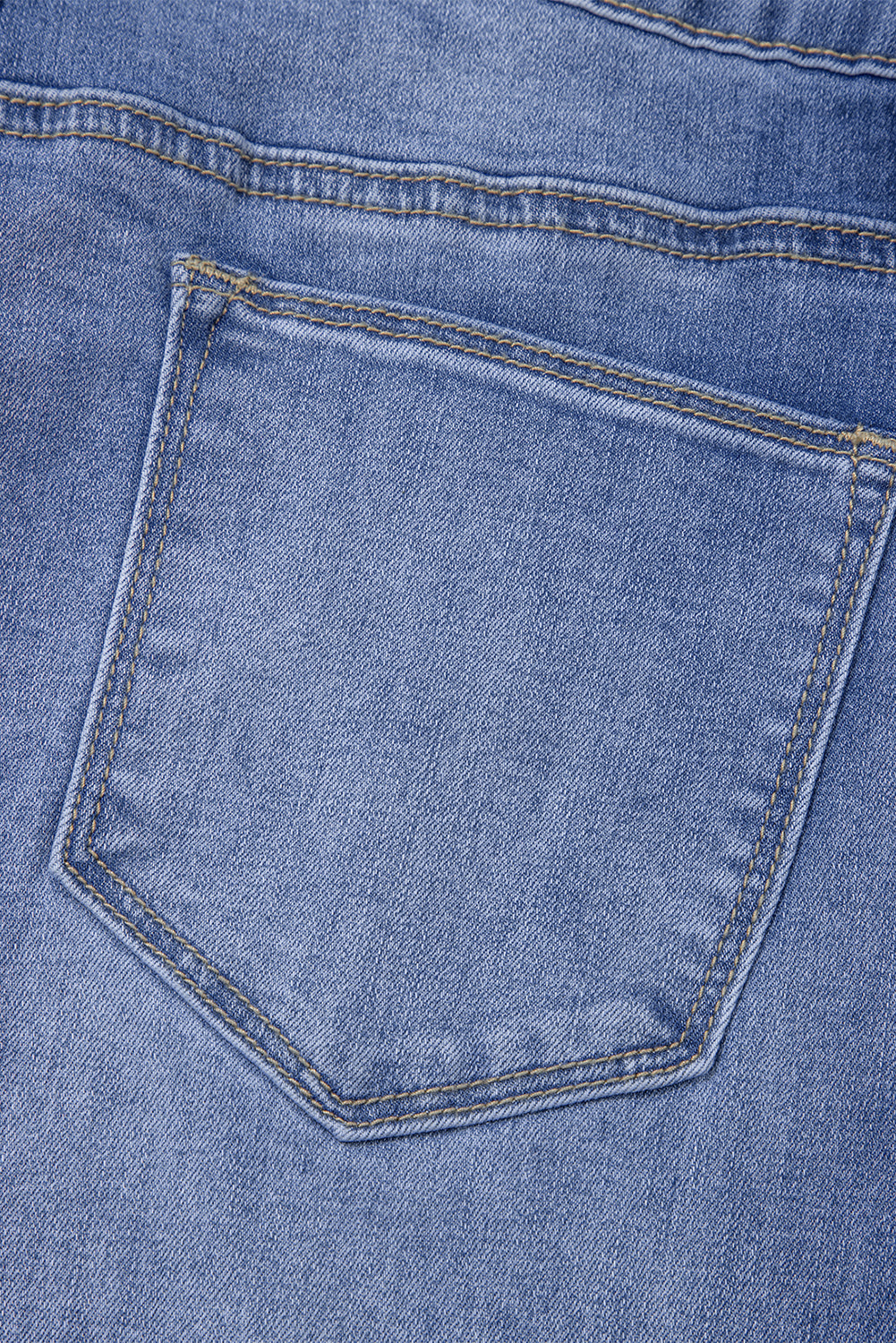 Beau Blue Tailored Center Seam Straight Loose Highrise Jeans