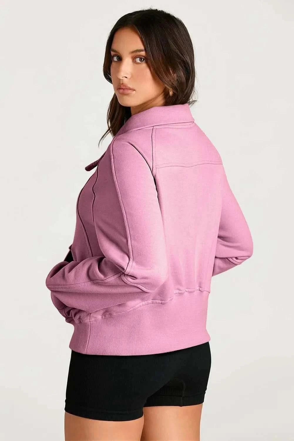 Half Zip Long Sleeve Sweatshirt - Love Salve
