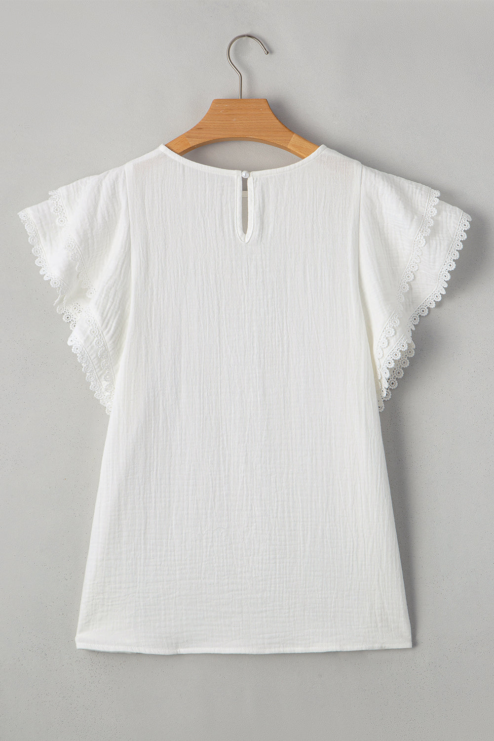 Soraya Crinkled Layered Ruffled Flutter Sleeve Blouse for Women - Love Salve