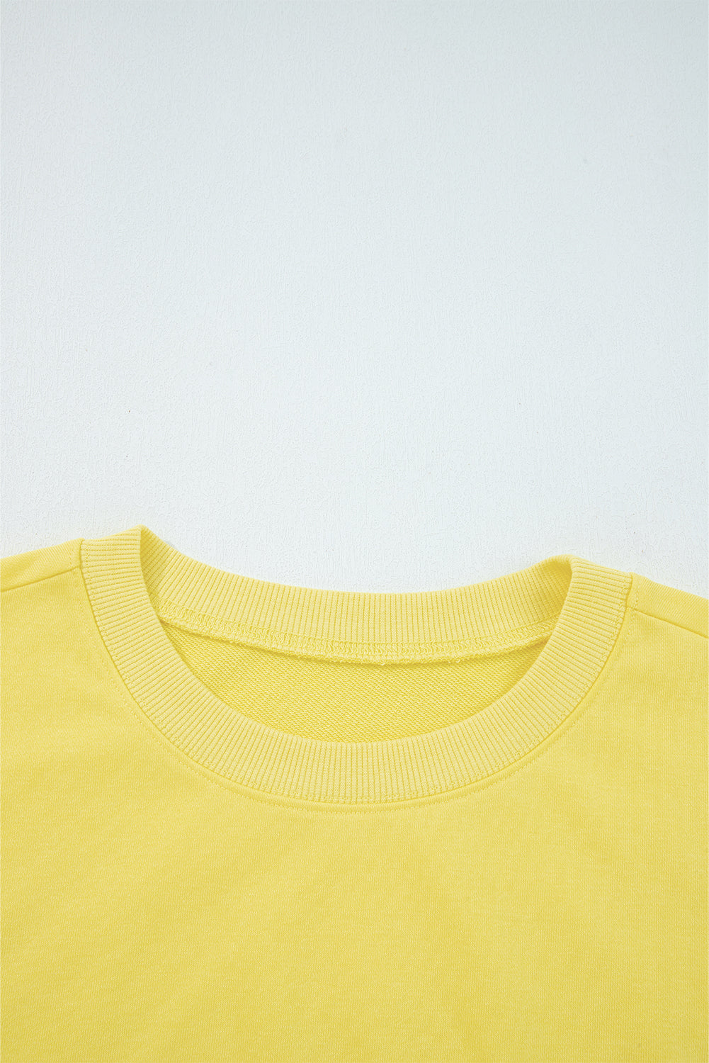Yellow Cream Puff Sleeve Crop Top and Wide Leg Pants