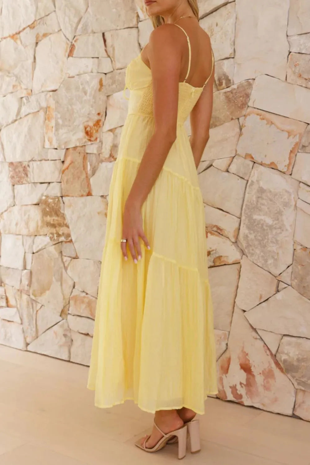 Whimsical Breeze Smocked Cami Maxi Dress