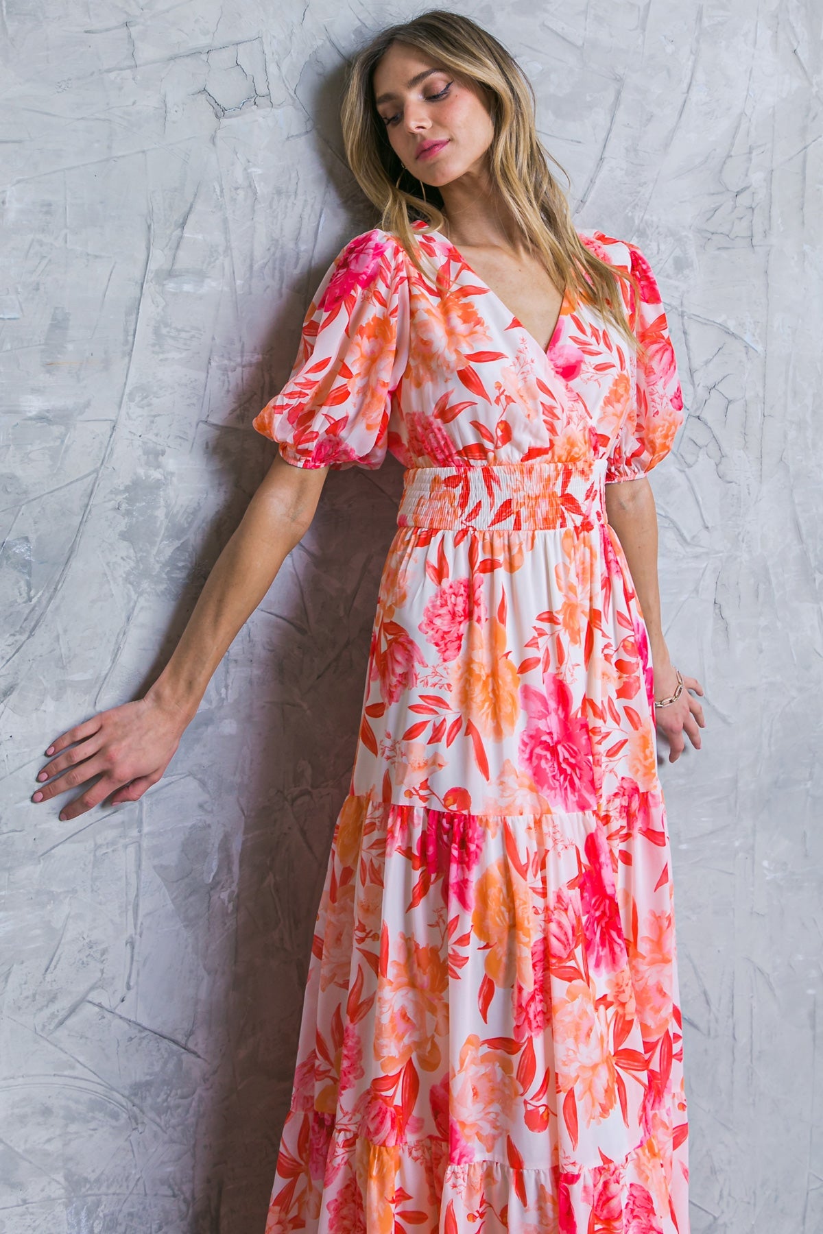 GLAD TO SEE YOU WOVEN MAXI DRESS