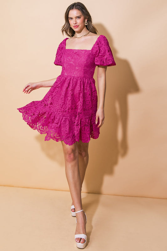 NEVER BE THE SAME WOVEN MINI DRESS Flying Tomato