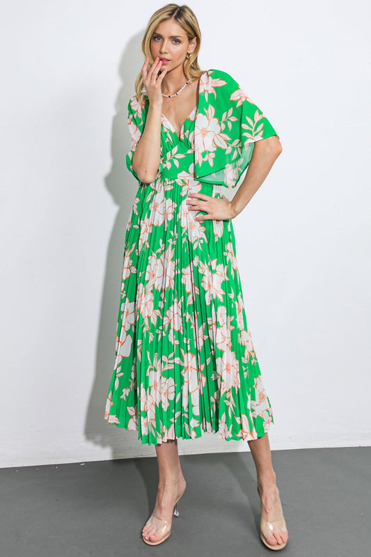 MESSAGE IN A BOTTLE WOVEN MIDI DRESS Flying Tomato