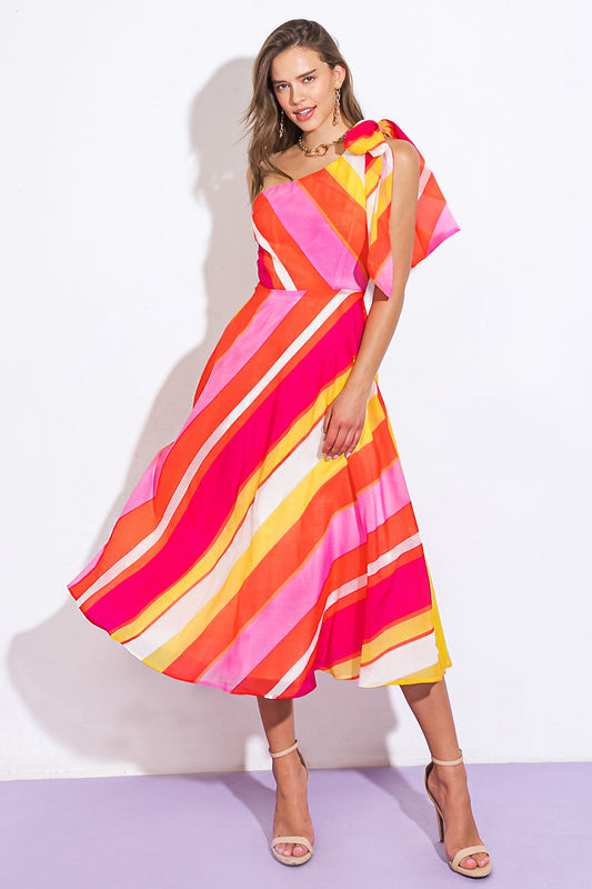 SWEETEN THE DAY WOVEN MIDI DRESS Flying Tomato