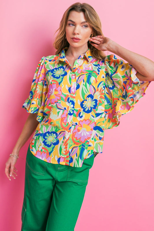 READY TO GET AWAY WOVEN TOP Flying Tomato