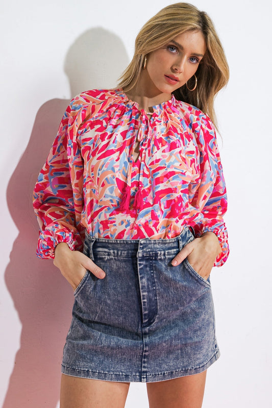 MISTLETOE MOMENT WOVEN TOP Flying Tomato