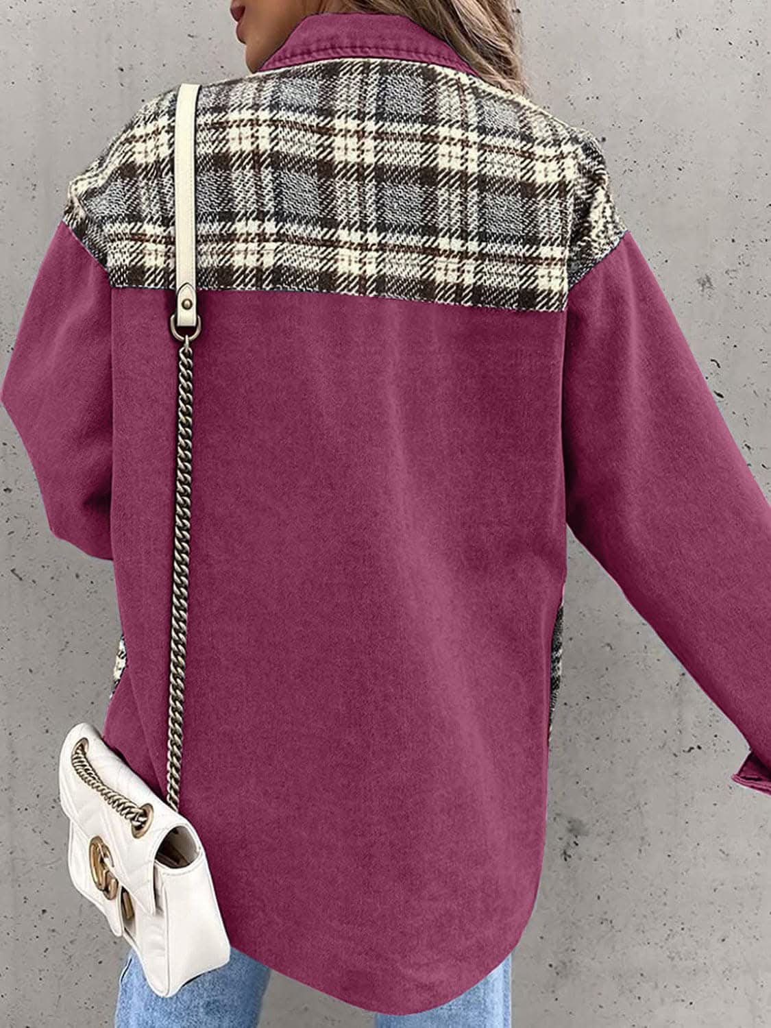 Plaid Oversized Cotton Jacket - Love Salve
