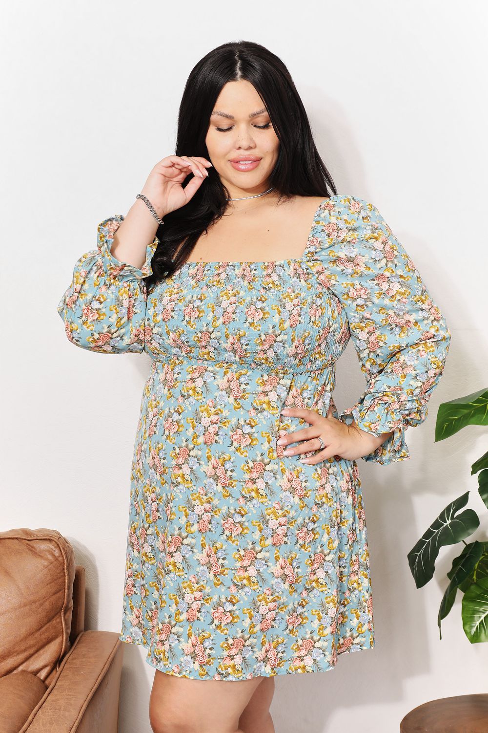 Double Take: Smocked Dress, Flounce Sleeves
