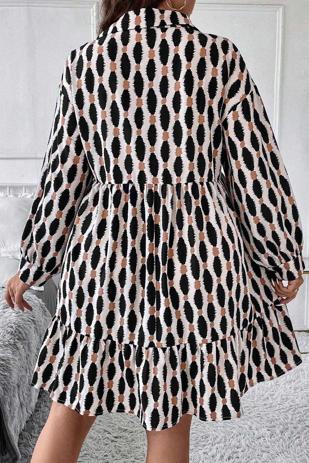 Apricot Plus Size V-Neck Mini Dress - Love Salve