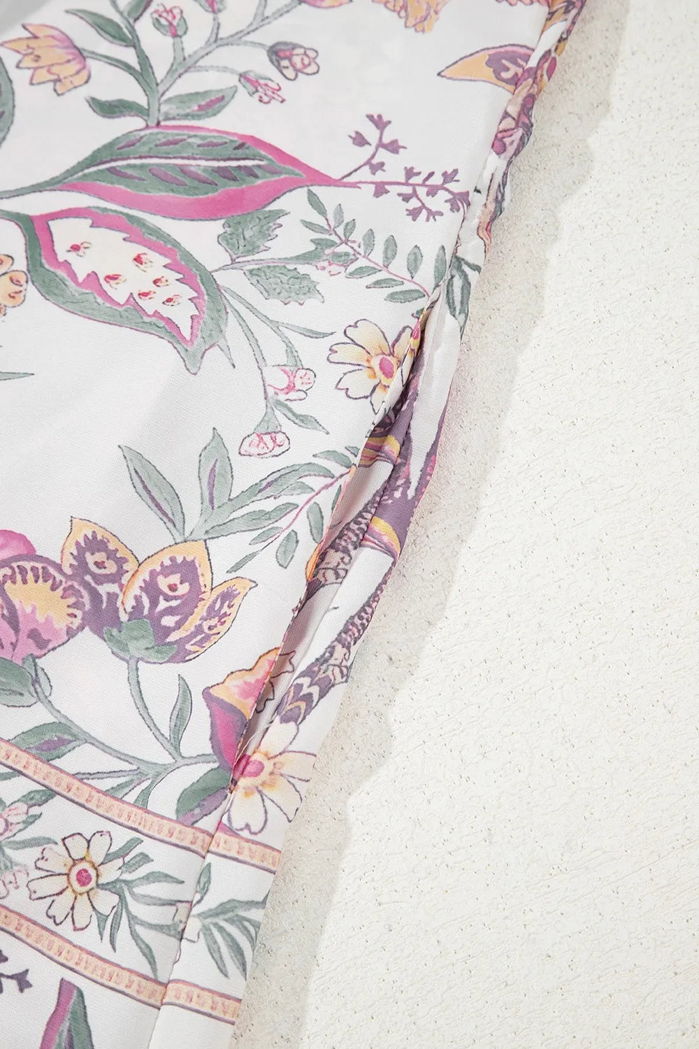 Simply Love: Floral Tie-Neck Mini Dress