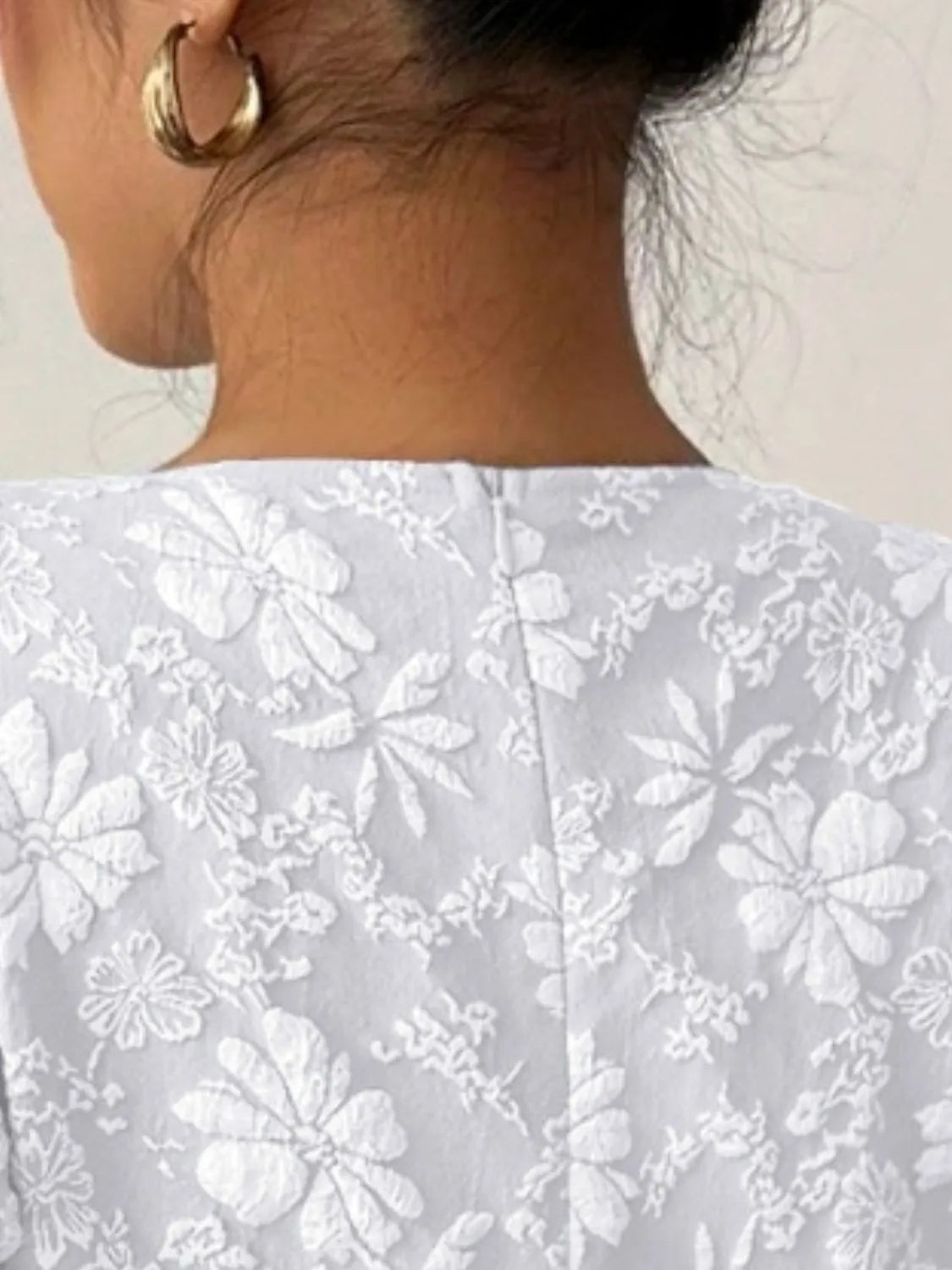 Floral Finesse Ruffle Hem Midi Dress