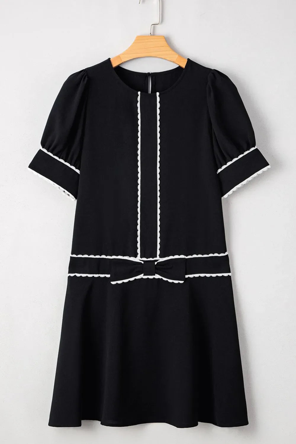 Simply Love: Scallop Trim Bow Dress