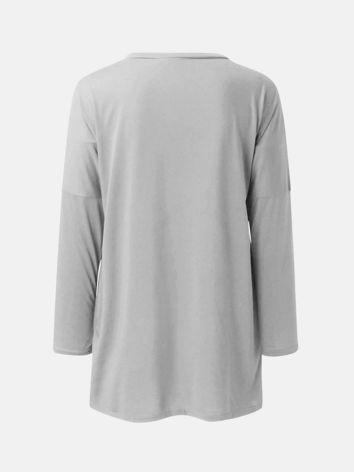 Pocketed long sleeve tee - chic style - Love Salve