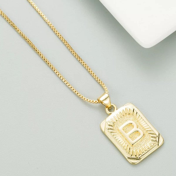 Golden Glow Initial Necklace - Letter Talia Collection