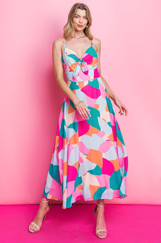 BLUE OCEAN BEACH WOVEN MIDI DRESS Flying Tomato