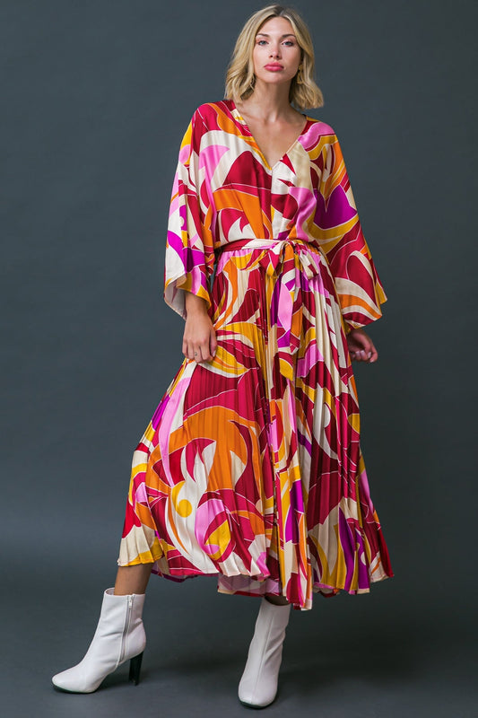 AT FIRST SIGHT WOVEN MIDI DRESS Flying Tomato