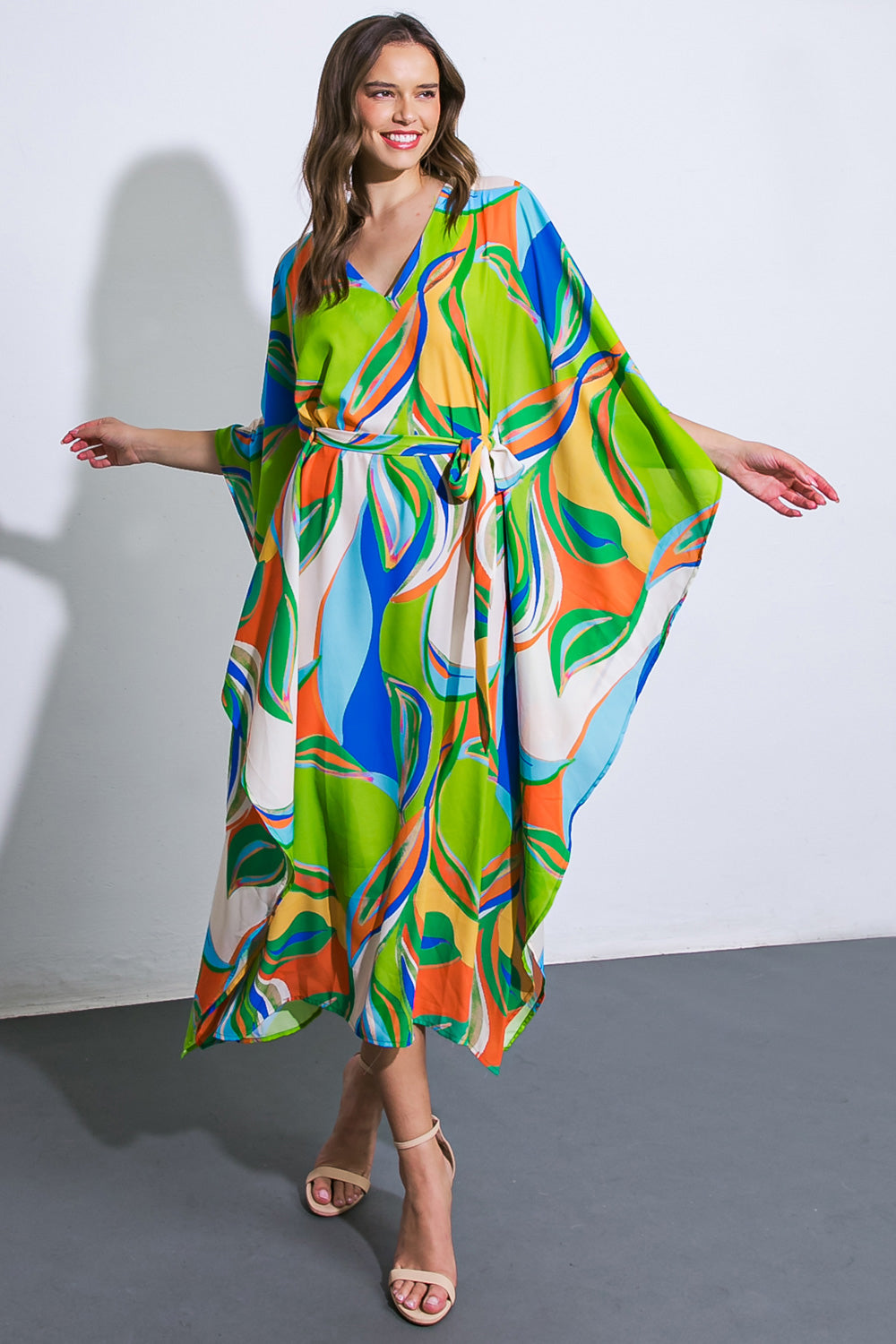 A BEAUTIFUL SIGHT WOVEN KAFTAN DRESS - Apparel & Accessories > Clothing > Dresses