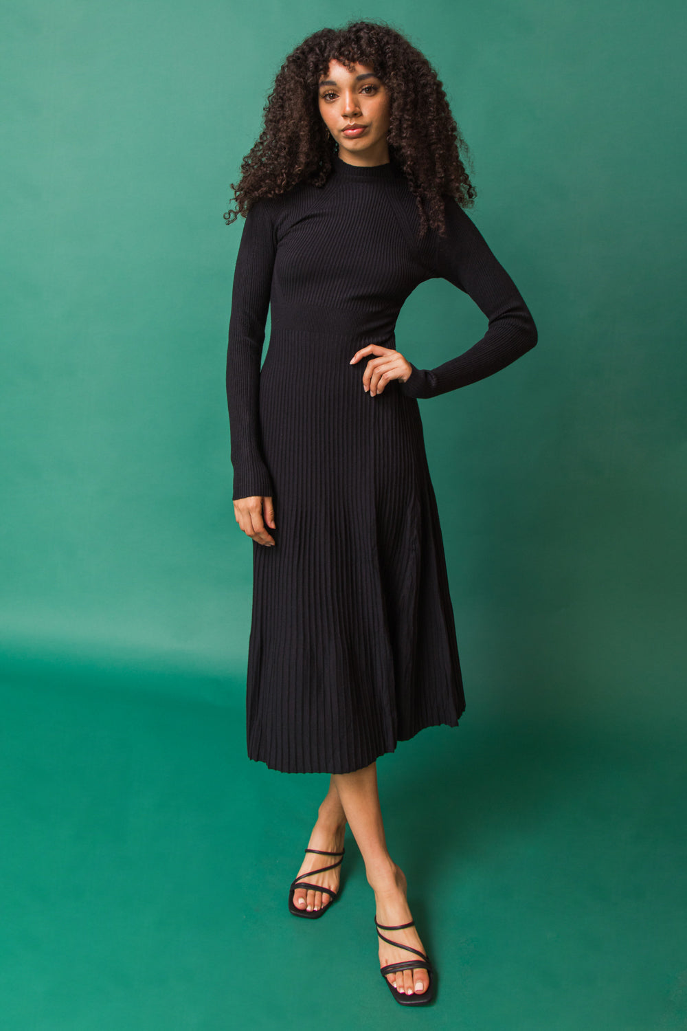 Stolen Kisses Sweater Midi Dress Knit Couture Style
