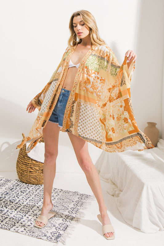 LOVE IN YOUR LIFE KIMONO MIDI COVER UP Flying Tomato