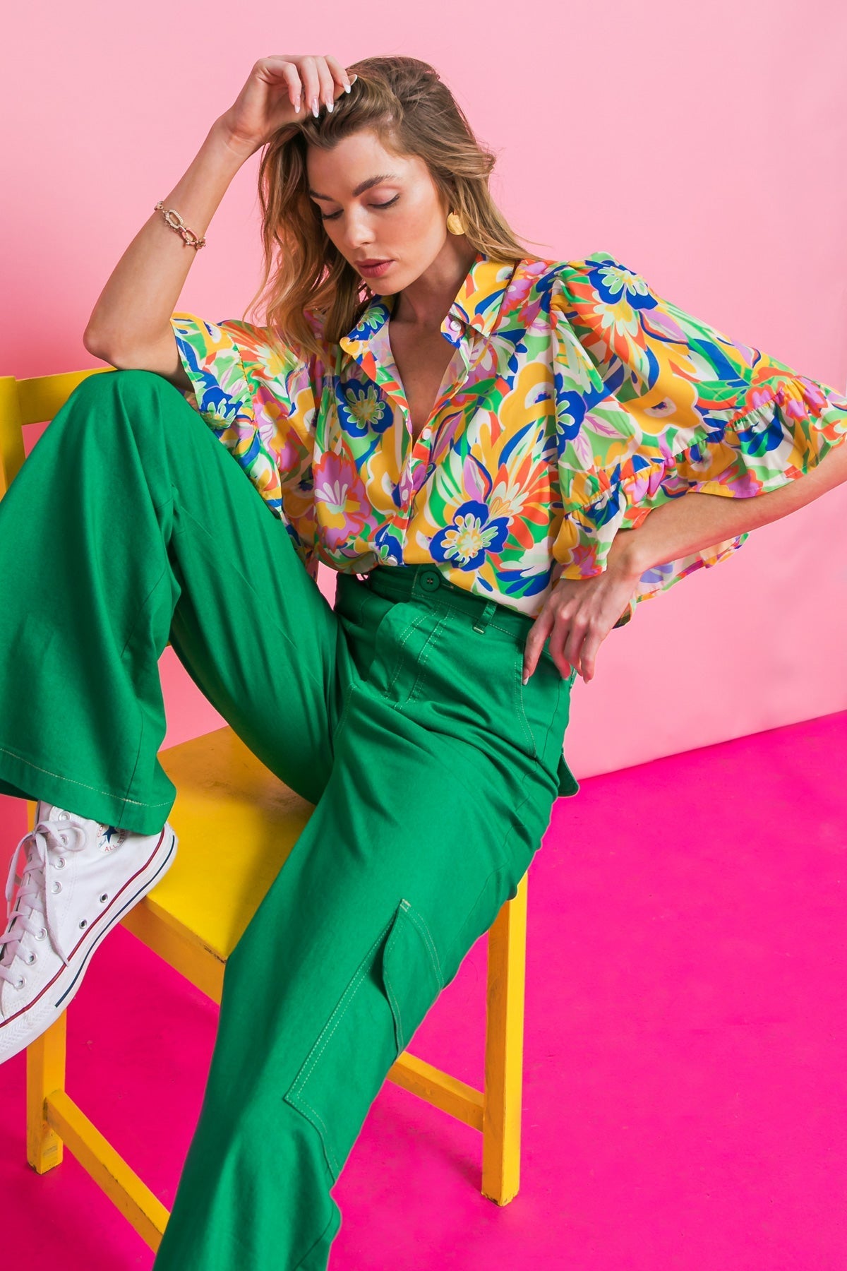 READY TO GET AWAY WOVEN TOP Flying Tomato