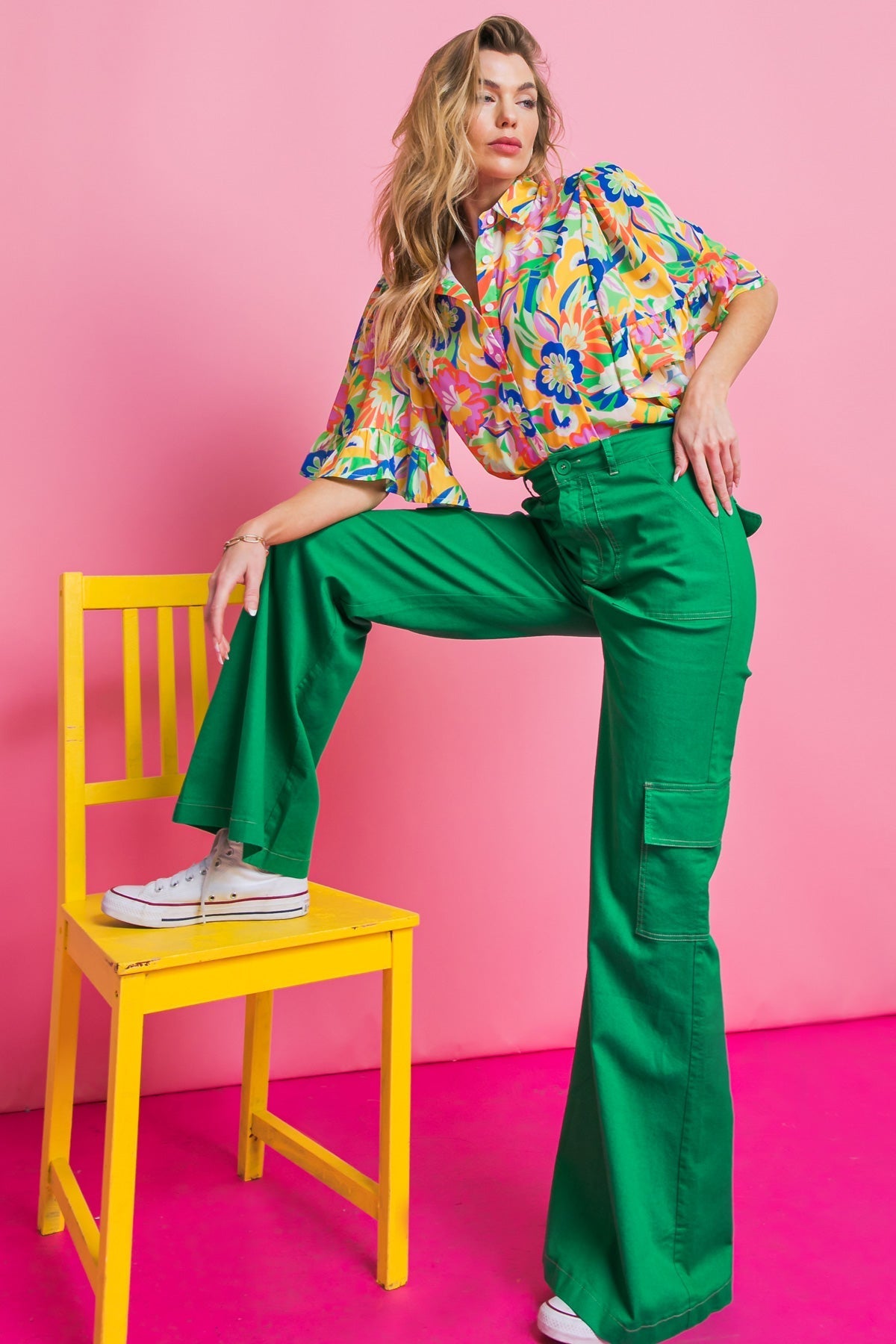 READY TO GET AWAY WOVEN TOP Flying Tomato