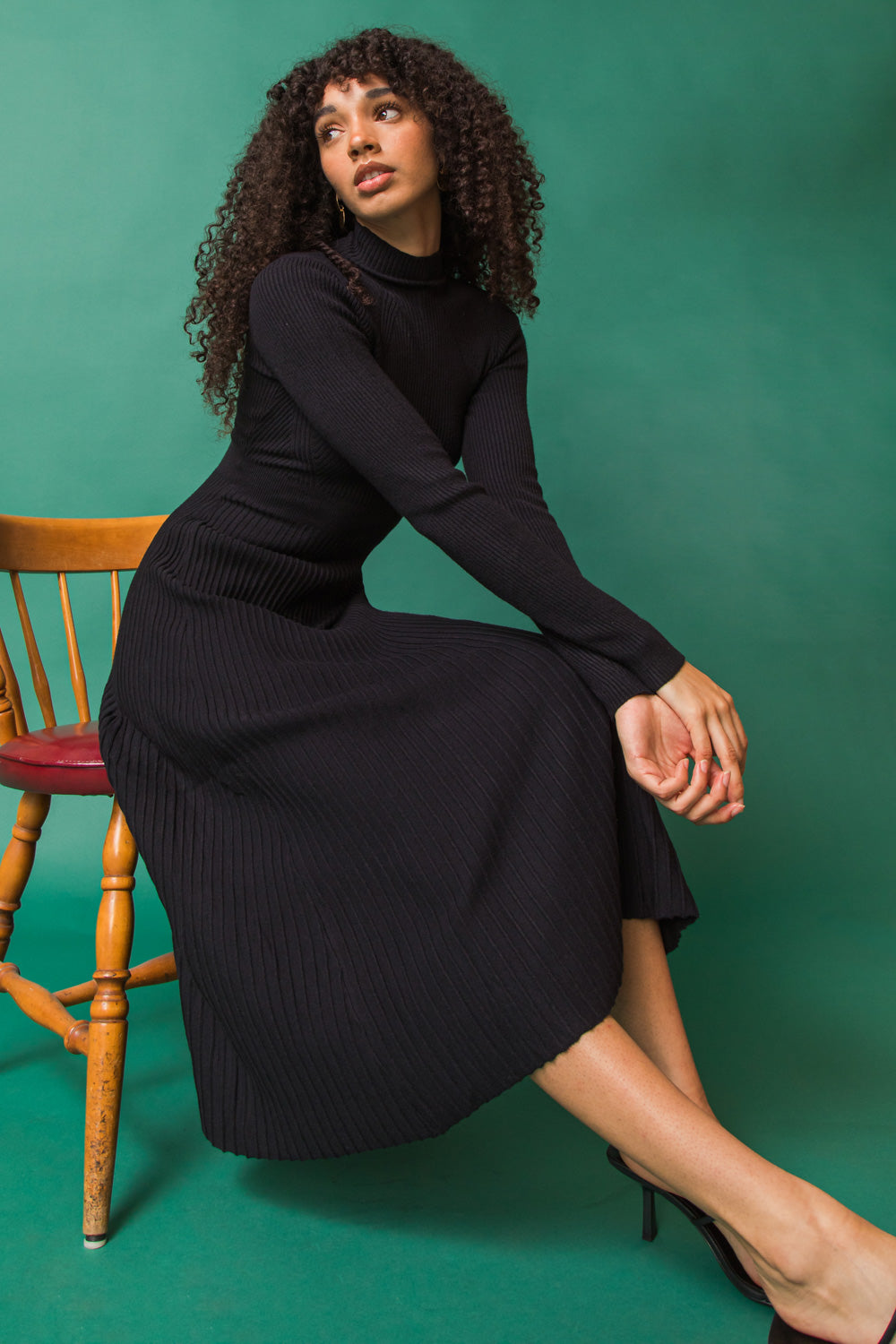 Stolen Kisses Sweater Midi Dress Knit Couture Style