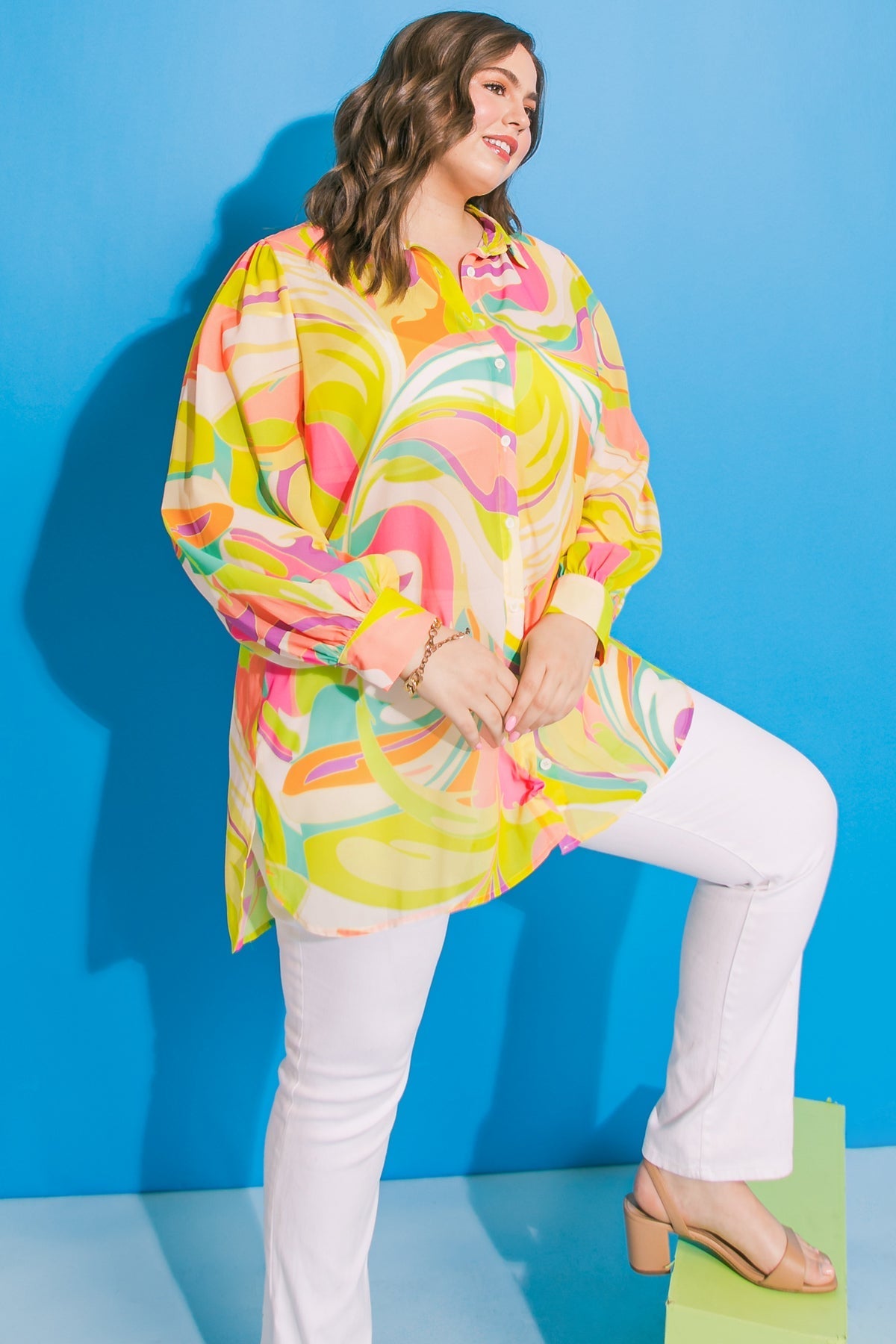 MAGIC ISLAND WOVEN TOP Flying Tomato