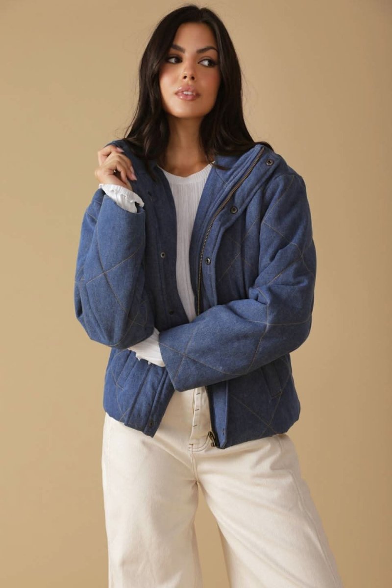 FOR GOOD QUILTED DENIM JACKET - Love Salve
