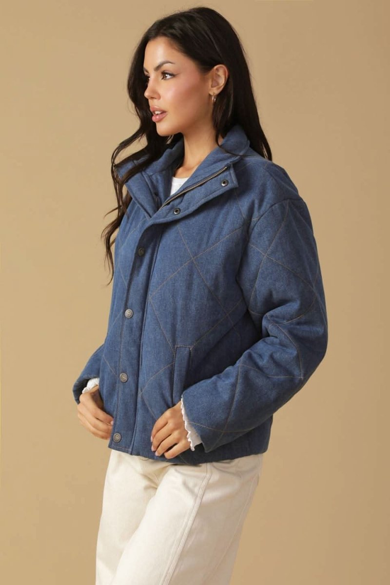 FOR GOOD QUILTED DENIM JACKET - Love Salve