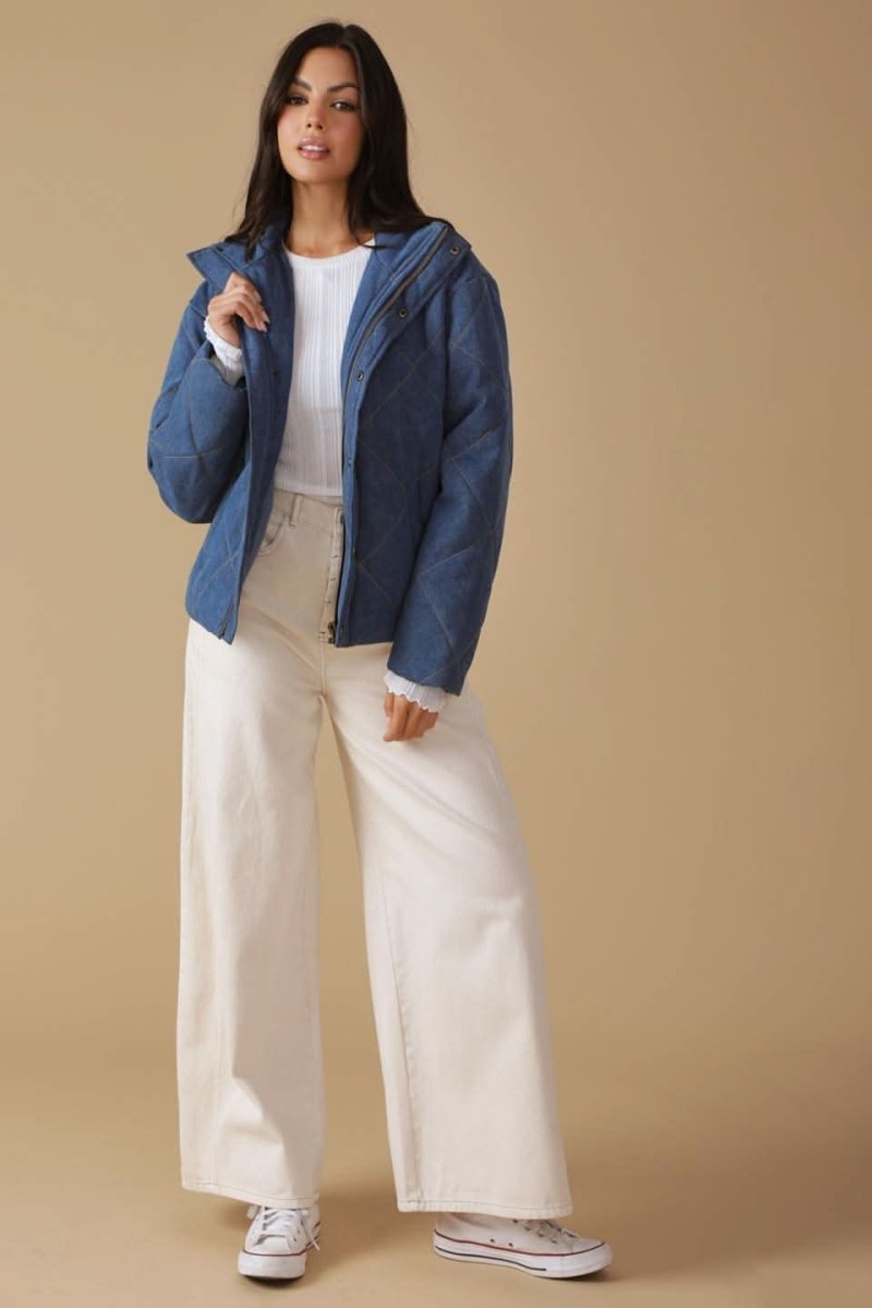 FOR GOOD QUILTED DENIM JACKET - Love Salve