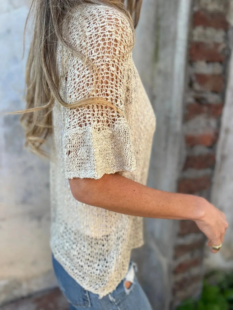 Full Size One Button Half Sleeve Cardigan Plus Size - Love Salve