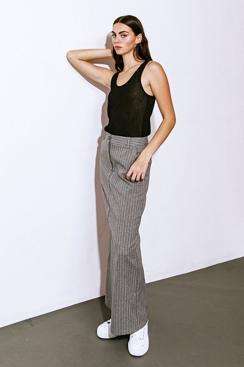 GET TO THE POINT WOVEN MIDI SKIRT - Love Salve