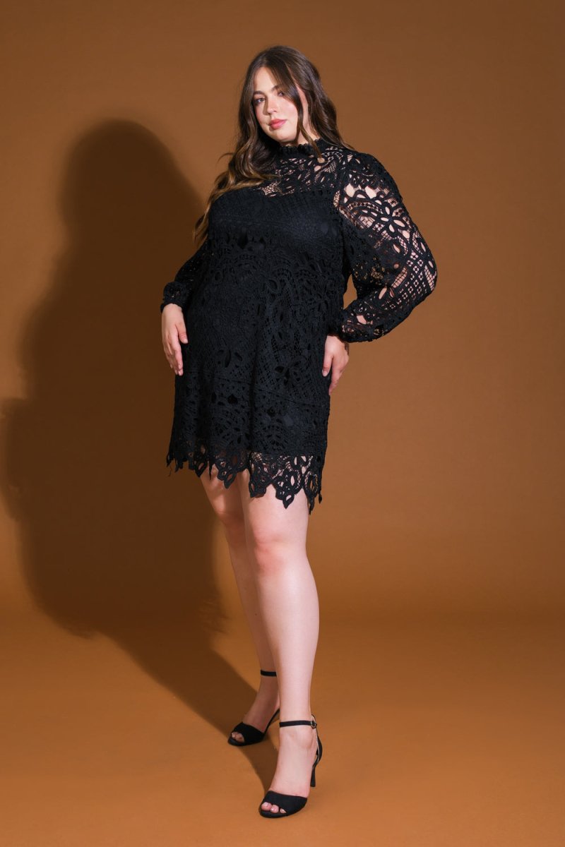 GETTING STARTED WOVEN LACE MINI DRESS - Love Salve