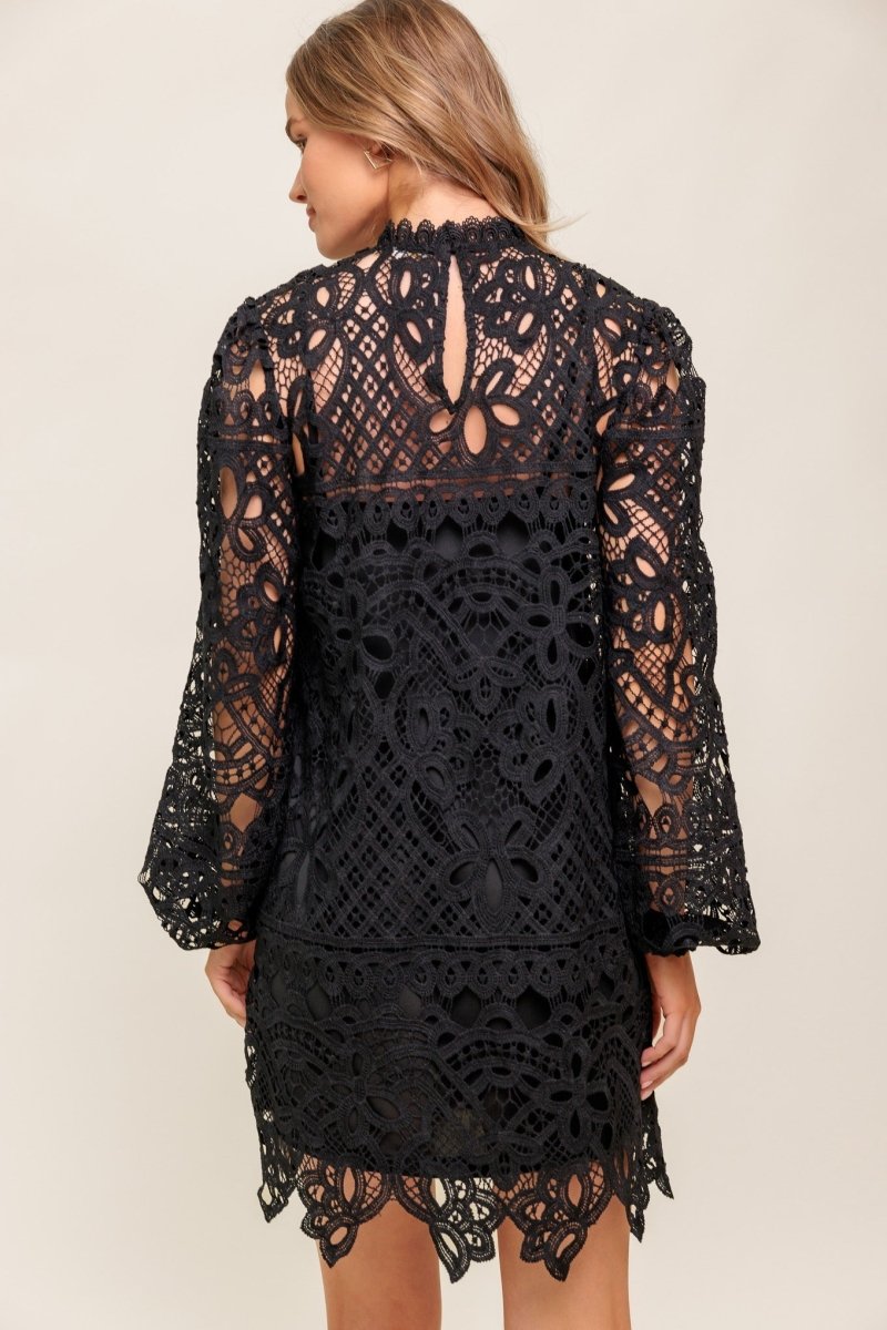 GETTING STARTED WOVEN LACE MINI DRESS - Love Salve