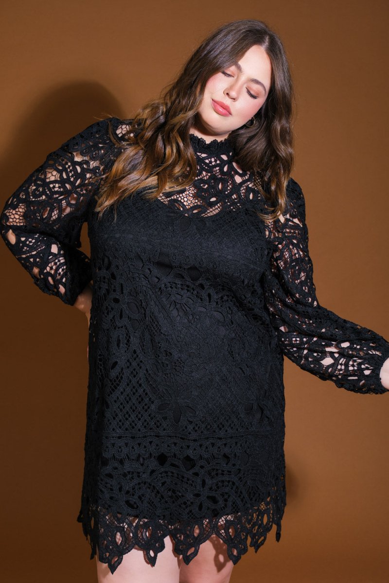 GETTING STARTED WOVEN LACE MINI DRESS - Love Salve