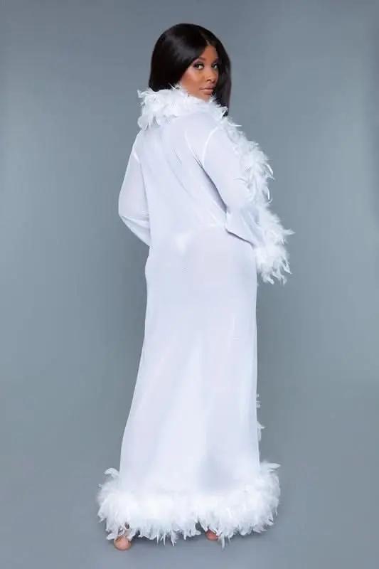 Glamour Boa Feather Trim Robe - Love Salve