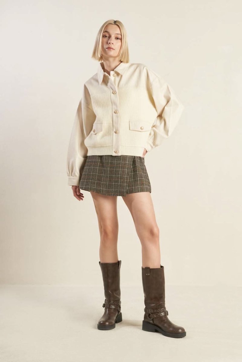 GO - GETTER GIRL SWEATER TWILL JACKET - Love Salve