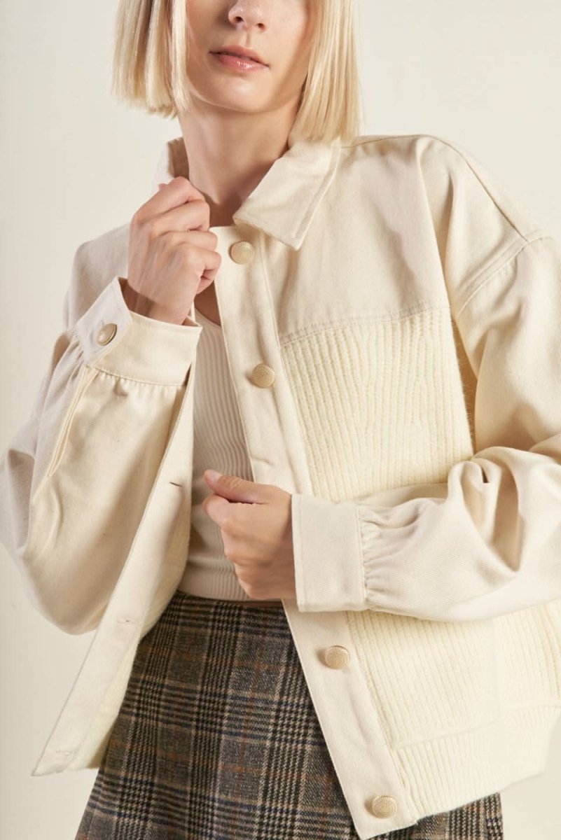 GO - GETTER GIRL SWEATER TWILL JACKET - Love Salve