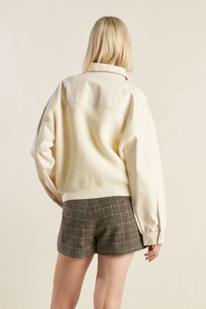 GO - GETTER GIRL SWEATER TWILL JACKET - Love Salve