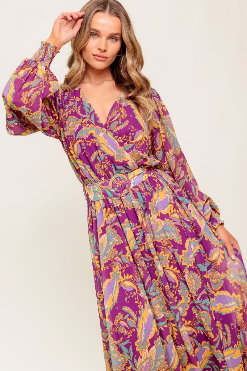 GOING WITH ELEGANCE WOVEN MIDI DRESS - Love Salve