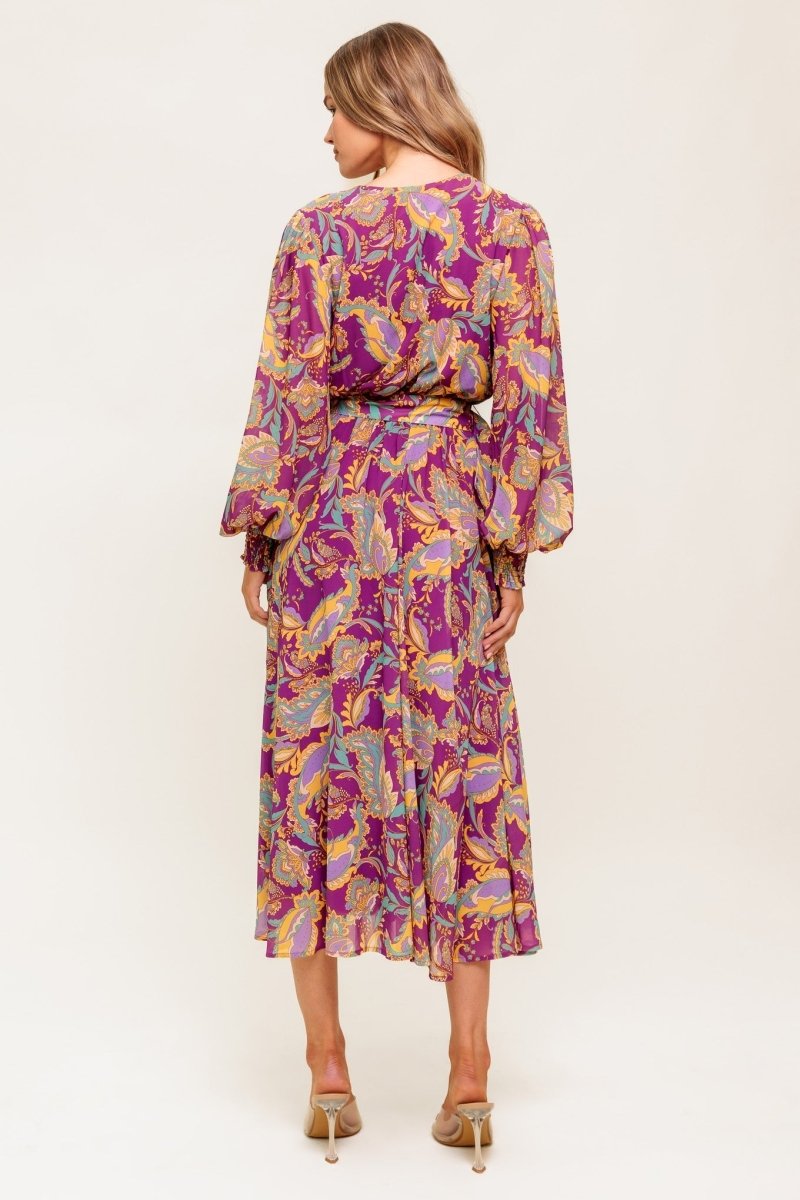 GOING WITH ELEGANCE WOVEN MIDI DRESS - Love Salve
